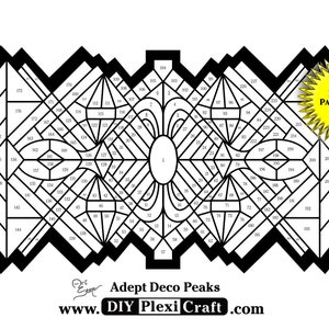 FAUX 227pc Precut Stained Glass Kit for adults Skill 3 Deco Peaks Suncatcher DIY Kit for Adults No stained glass grinder needed image 3