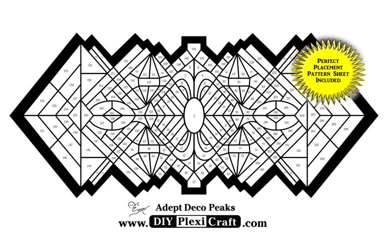 FAUX 227pc Precut Stained Glass Kit for adults Skill 3 Deco Peaks Suncatcher DIY Kit for Adults No stained glass grinder needed image 3
