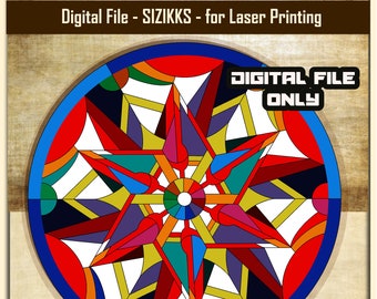 Faux Stained Glass GlowForge Files - Sizikks DIY PlexiCraft - Digital Files for Laser Printer