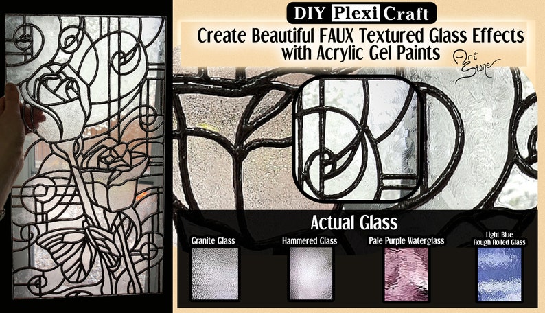 FAUX 219pc Precut Stained Glass Kit for Adults Skill Level 3 ROSES Suncatcher DIY Kit for Adults No stained glass grinder needed image 5