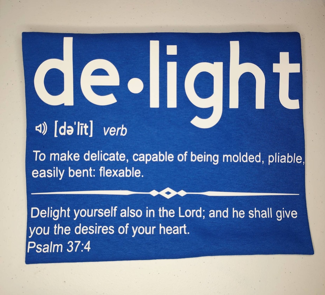Delight Definition Bible Verse Christian Gift Jesus Gift Etsy