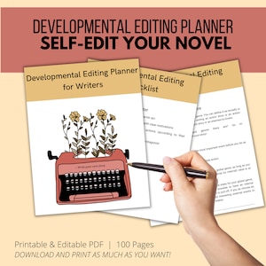 Developmental Editing Planner for Writers | Self-editing Checklist ...