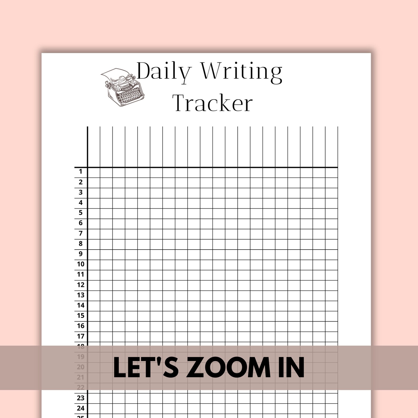 Daily Word Count Tracker | Writing Tracker for Writers | A4 | Instant PDF Download | Printable ...