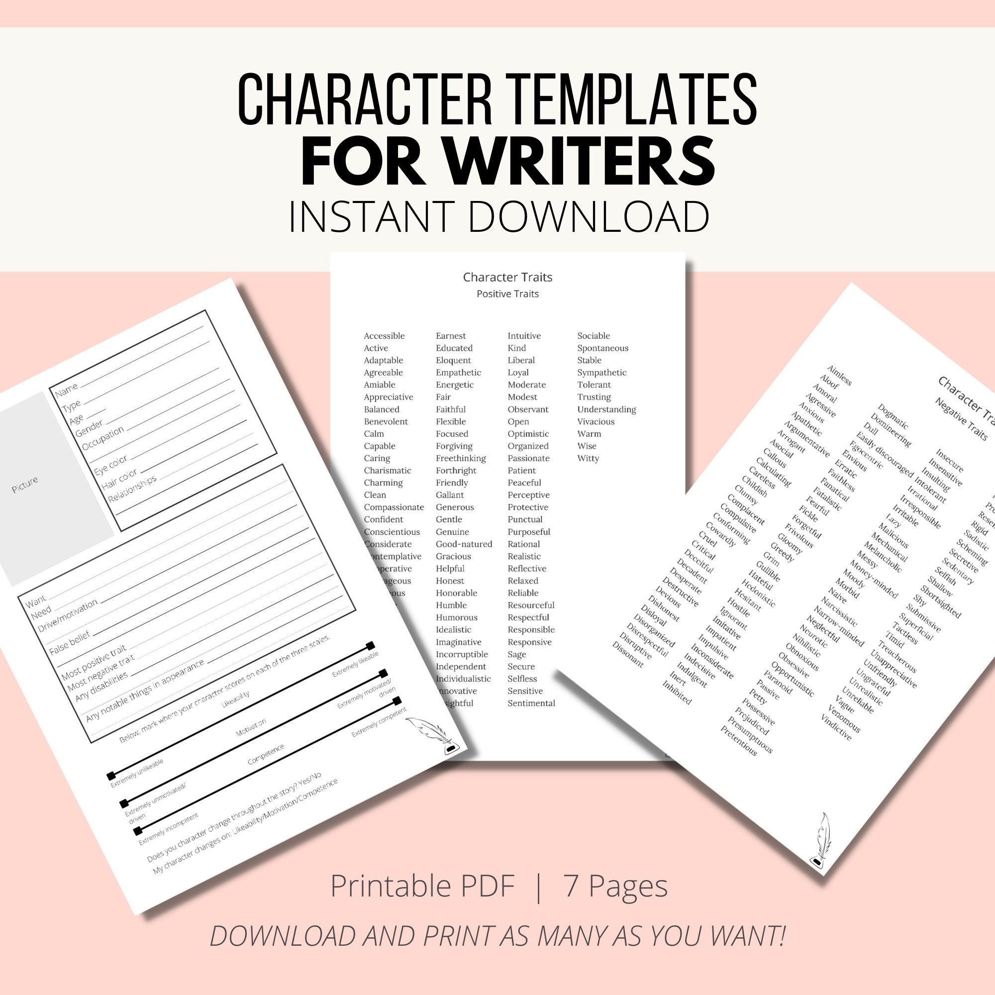 Detailed Character Sheets For Writers Detailed Character Sheets For Writers