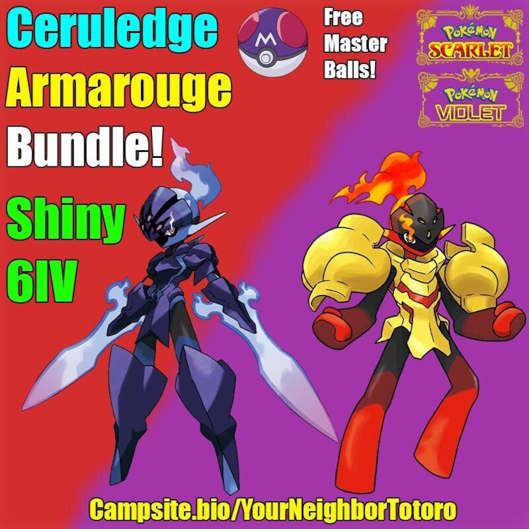 6IV Shiny Ceruledge and Armarouge - Pokemon Scarlet / Violet