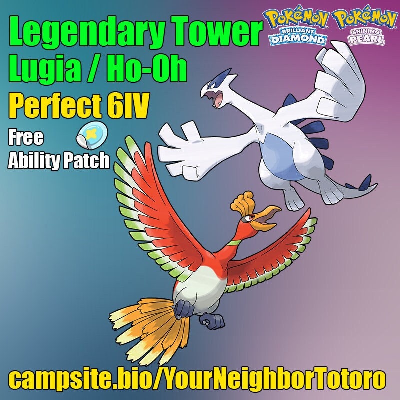 Shiny 6IV Ho-Oh + Lugia Legendary Birds Pokemon for Sword Shield