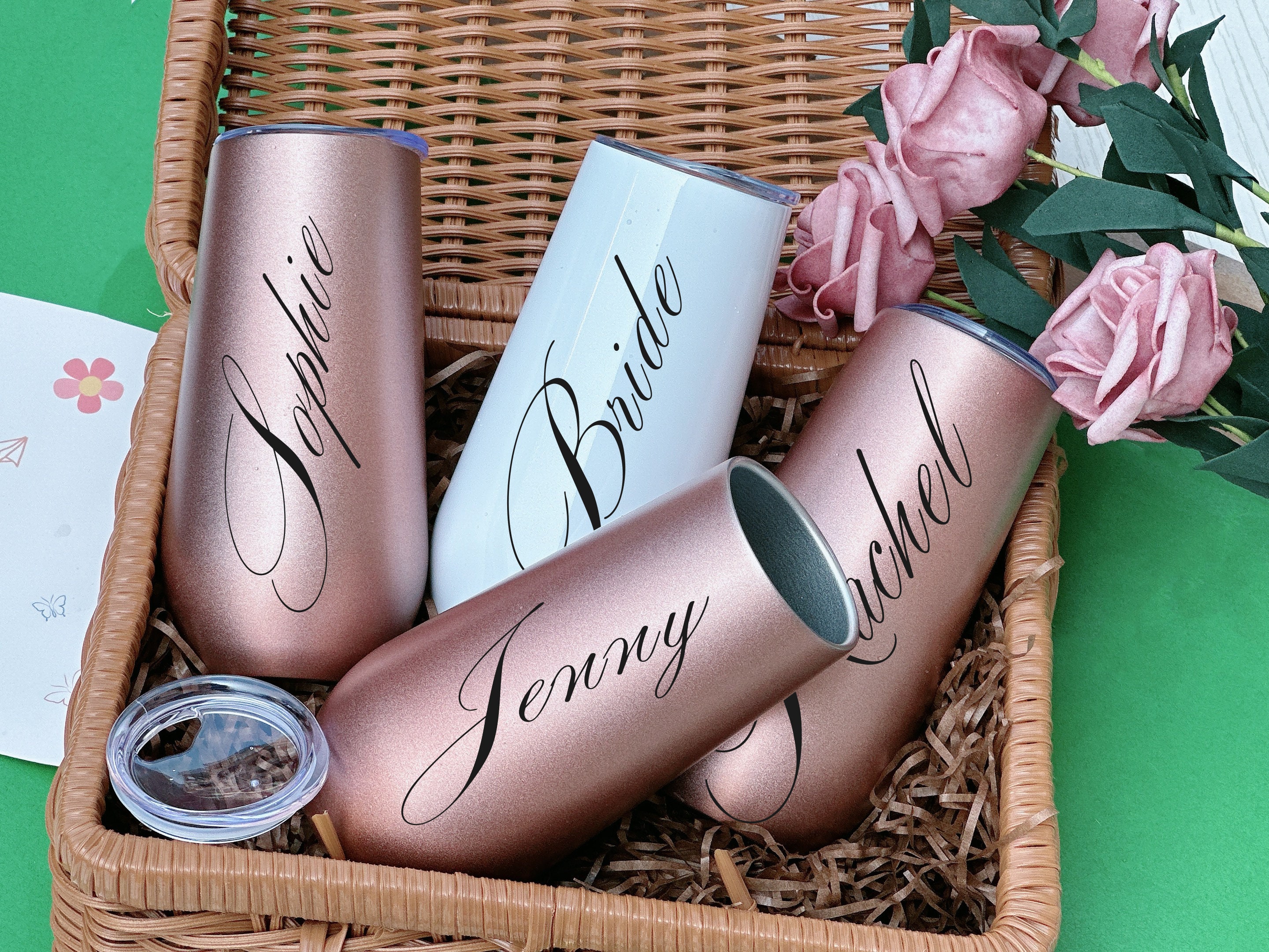 Lily's Atelier Bridesmaid Gifts Set of 5, Personalized Bridesmaid Tumbler  W/Name and Title - 8 Vivid…See more Lily's Atelier Bridesmaid Gifts Set of