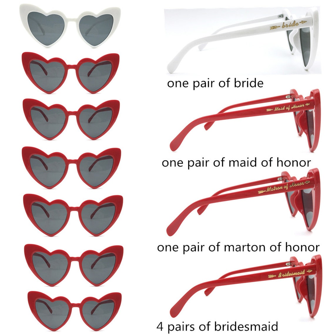 7 Pairs/lot Wedding Party Sunglasseshen Party Etsy