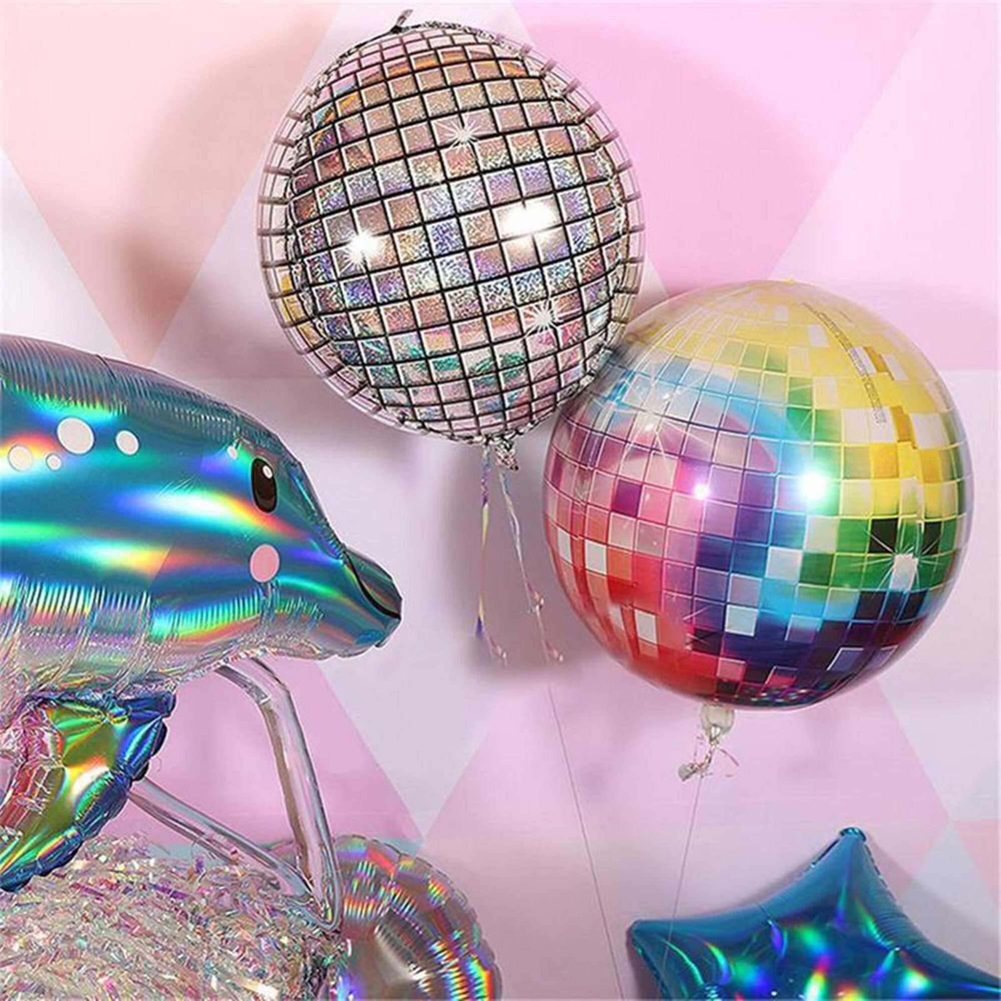 Disco Ball Mylar Foil Balloon, Last Disco Bachelorette Party Theme  Decorations, 70's Disco Theme Birthday Decor, Giant Disco Ball Balloon 