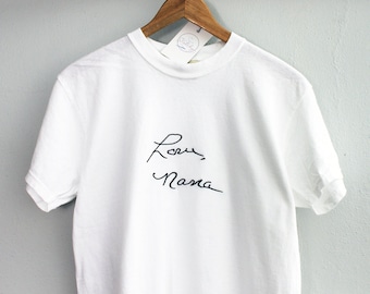 Custom Handwriting Embroidered T-Shirt: Memorial Gift