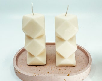 Set of 2 Geometrical Soy Candles