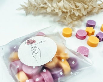 Funny Soy wax melts (mix flower smell; pink, purple, yellow colour mix )
