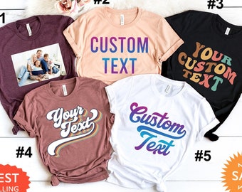 Camisa con logotipo de texto personalizado, camisa personalizada de diseño personalizado, personaliza tu propia camisa, camisa hecha a medida, camiseta personalizada, camisas personalizadas a juego