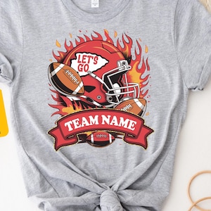 Let’s Go Football Shirt, Personalized Football Graphic Shirt, Game Day Football Tee, Cute Sports Fan Top, Football Lover Tee, Stadium Shirt