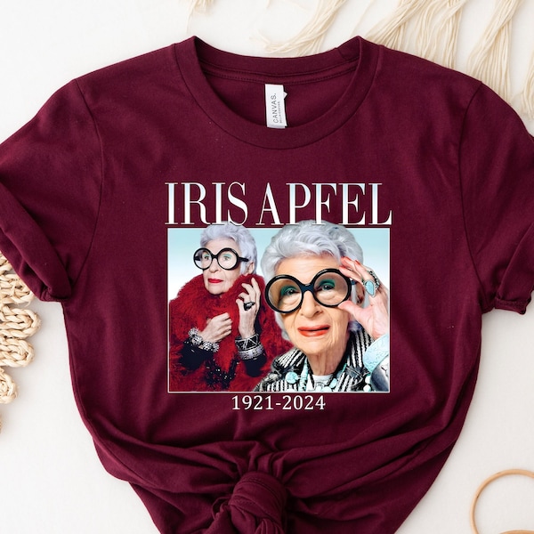 RIP Iris Apfel Shirt, Iris Apfel Fan Gift, Moda Icon Rememberance Shirt, Iris Apfel T-Shirt, Iconic Iris Apfel, Rest In Peace Iris