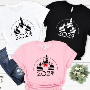 Chemise personnalisée Disney vacances en famille 2024, tenue personnalisée pour voyage en famille, chemise Disneyworld 2024 assortie, t-shirts Disneyland Squad