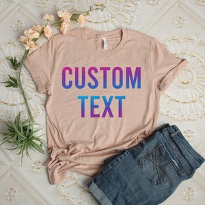 Custom Text Logo Shirt, Personalized Custom Design Shirt, Customize Your Own Shirt, Custom Made Shirt, Custom T-Shirt,Matching Custom Shirts zdjęcie 3