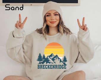 Retro Breckenridge Sweatshirt, Colorado Sweatshirt, National Park Shirt, Family Trip Sweater, Rocky Mountain Sweater, Hiking Sweatshirt