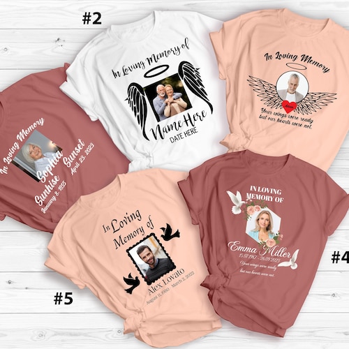 Personalized Memorial Shirt, Custom Funeral Shirt, Rest in Peace