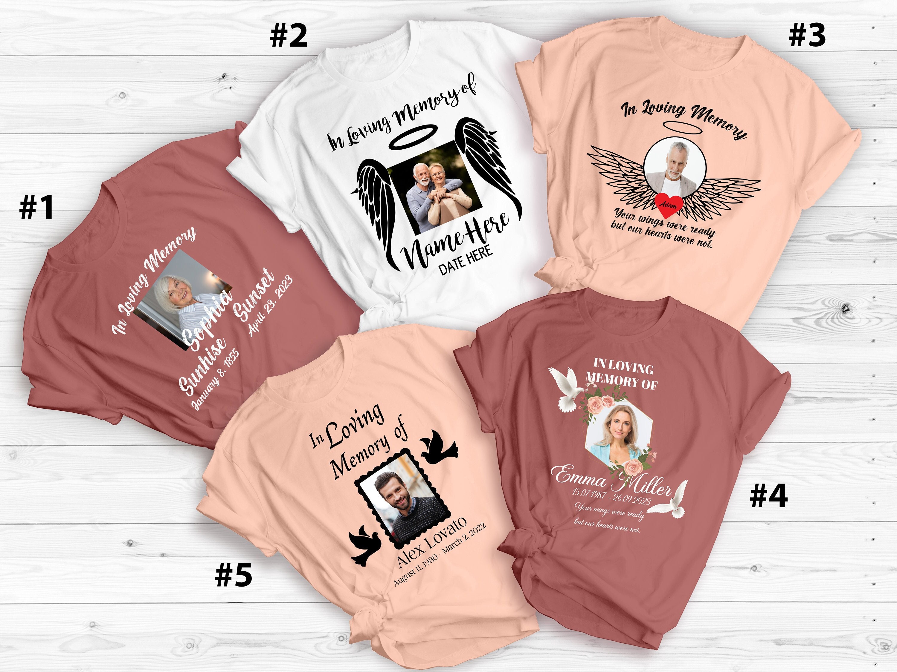 Personalized Memorial Shirt, Custom Funeral Shirt, Rest in Peace