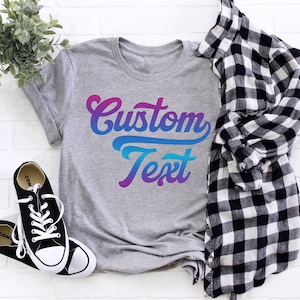 Custom Text Logo Shirt, Personalized Custom Design Shirt, Customize Your Own Shirt, Custom Made Shirt, Custom T-Shirt,Matching Custom Shirts zdjęcie 2