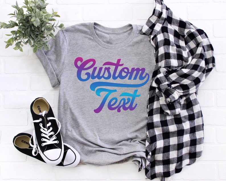 Custom Text Logo Shirt, Personalized Custom Design Shirt, Customize Your Own Shirt, Custom Made Shirt, Custom T-Shirt,Matching Custom Shirts zdjęcie 2