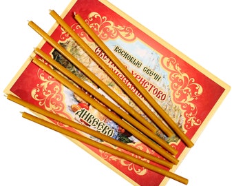 Festive Set: 200 Easter Beeswax Candles N80 + Candle Holders | Church Quality 18.5 cm Ø-6.1 mm | 60 Min Burning Time
