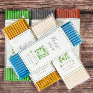 Diveevo Candles N80, length 18.5 cm, burning time 1 hour, 100% beeswax ritual candles, table decoration, smokeless, flexible