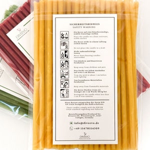 Diveevo Church Beeswax Candles N140 - 150 pcs. I high-quality ritual candles L-16 cm Ø-5.0 mm 30 min burning time in yellow red green
