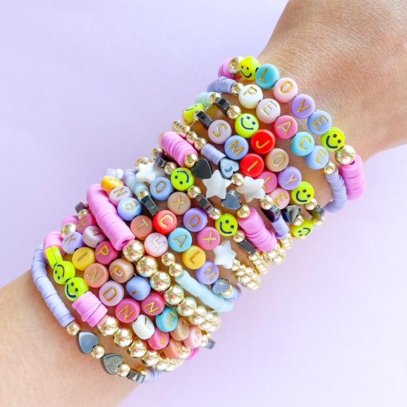 The Happiness DIY Stretchy Bracelet Rainbow Jewelry Making Etsy