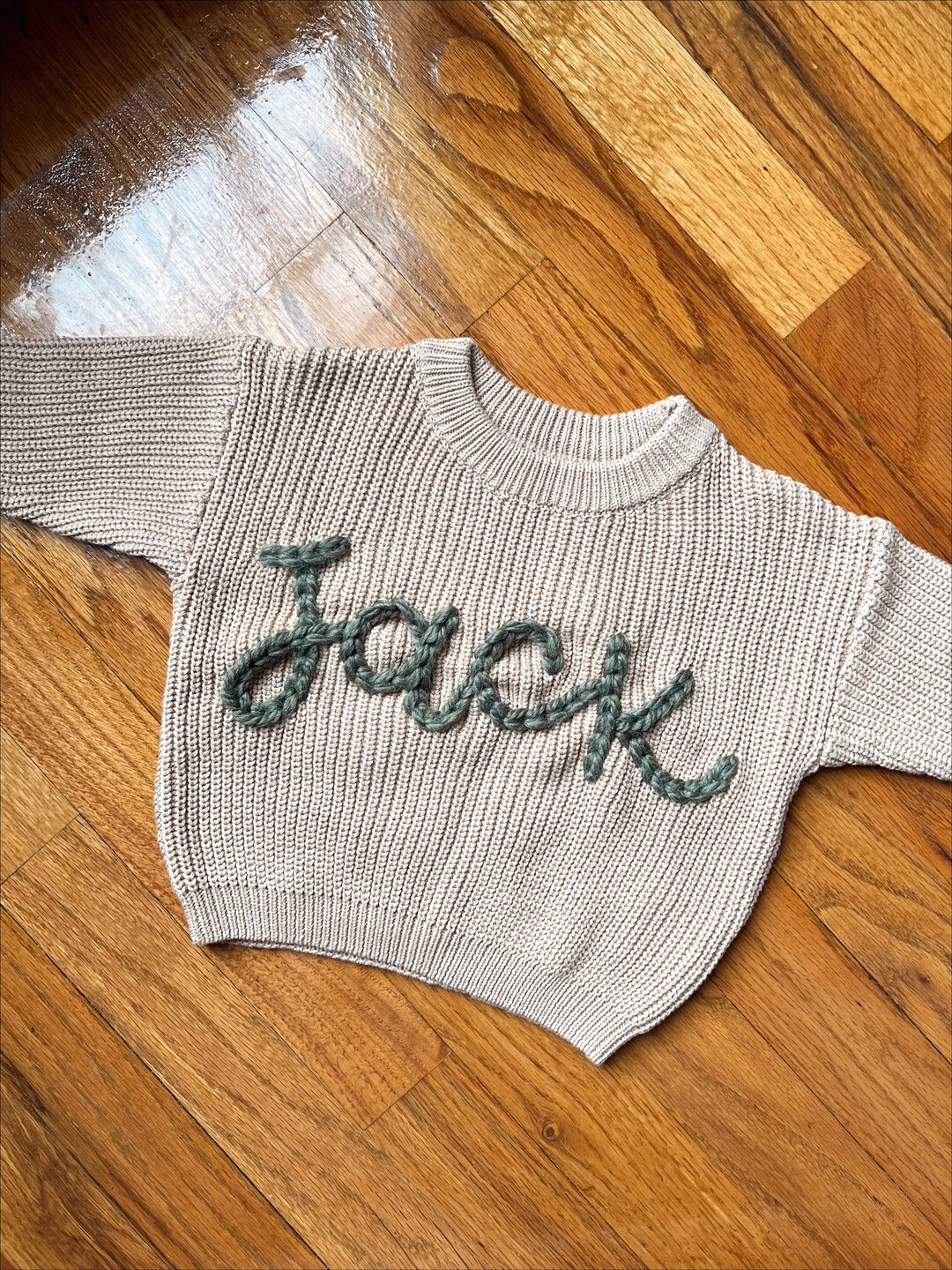 Personalized Embroidered Knit Sweater Etsy
