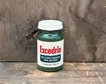 Vintage Exedrin Medicine Bottle Plastic Small - great prop or set piece!