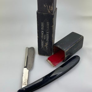 A. D. Arbenz vintage straight frame back razor w/box