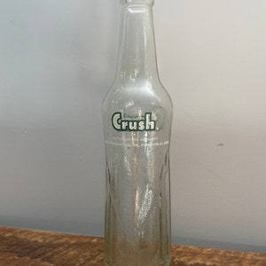 Vintage Orange Crush Soda Bottle Glass 10 Oz Etsy