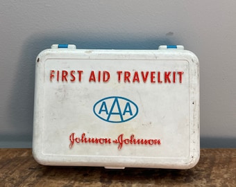 Vintage Johnson & Johnson First Aid Travel Kit w/original contents