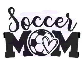 soccer mom heart soccer ball sports file graphic download - sublimation file for shirts, mugs, tumblers