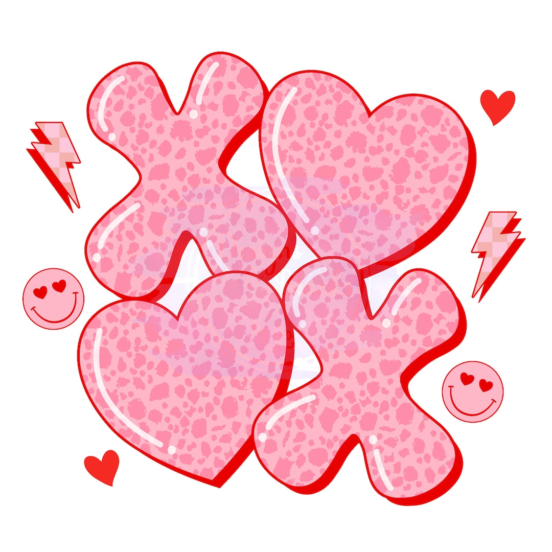 Xoxo Heart Valentine's Day Png Graphic Download - Sublimation File for ...
