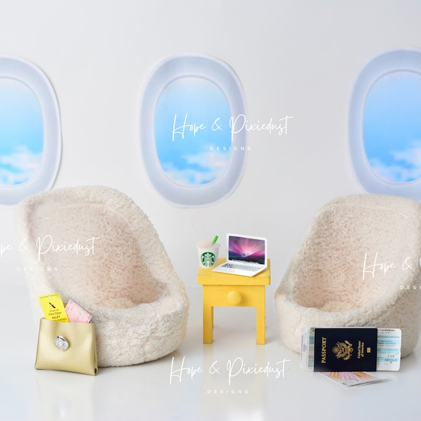 Airplane Newborn Digital Background Newborn Digital Background