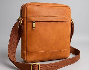 Y2K COACH Legacy Fawn Leather Top Zip Slim Duffle Crossbody Bag