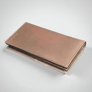 Manteau en cuir Portefeuille, Portefeuille vertical, Blocage RFID, Portefeuille unisexe, Portefeuille continental, Serrure à bouton-pression, Cadeau pour lui, Cadeau pour elle