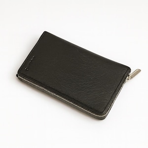 Portefeuille long en cuir pleine fleur : pochette de voyage sécurisée RFID