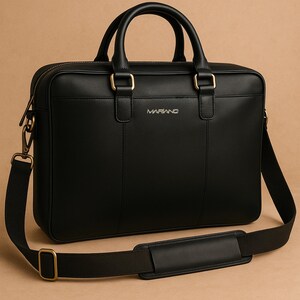 Porte-documents et sac pour ordinateur portable en cuir pleine fleur pour homme, cuir souple et riche, sacoche, convient à un ordinateur portable de 17 pouces, poignée supérieure et bandoulière, cadeau pour lui