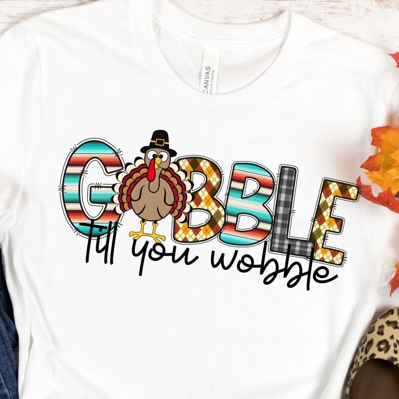 Sister Gobble Turkey Thanksgiving Shirt Matching T-Shirt main image 1