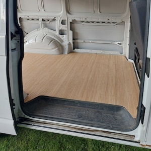 Bambusowa wykładzina podłogowa na kółkach do kampera, prawdziwe drewno pasujące do VW Bus T4, T5, T6, Ford Transit, Renault Trafic bambus, laminat, panel podłogowy