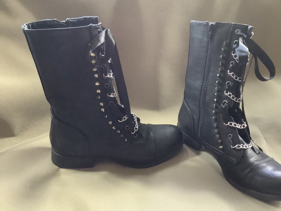 Goth shop spiked boots