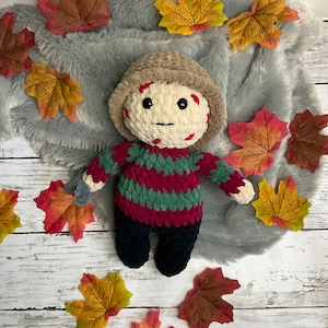 Crocheted Freddy, Halloween, cuddly doll, handmade
