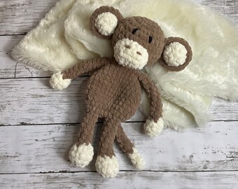 Monkey to cuddle, crocheted cuddly toy