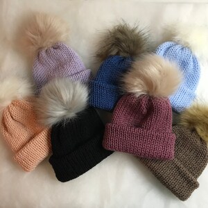 Gorro de punto con bobble, 6-12 meses