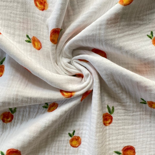 Muslin peaches, double gauze, comforter, cotton fabric, children's fabric