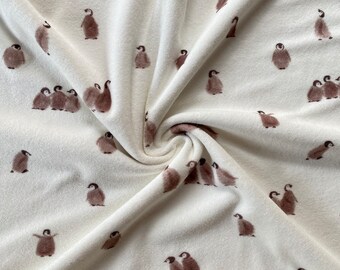 Frottee Stoff Pinguine Family Fabrics